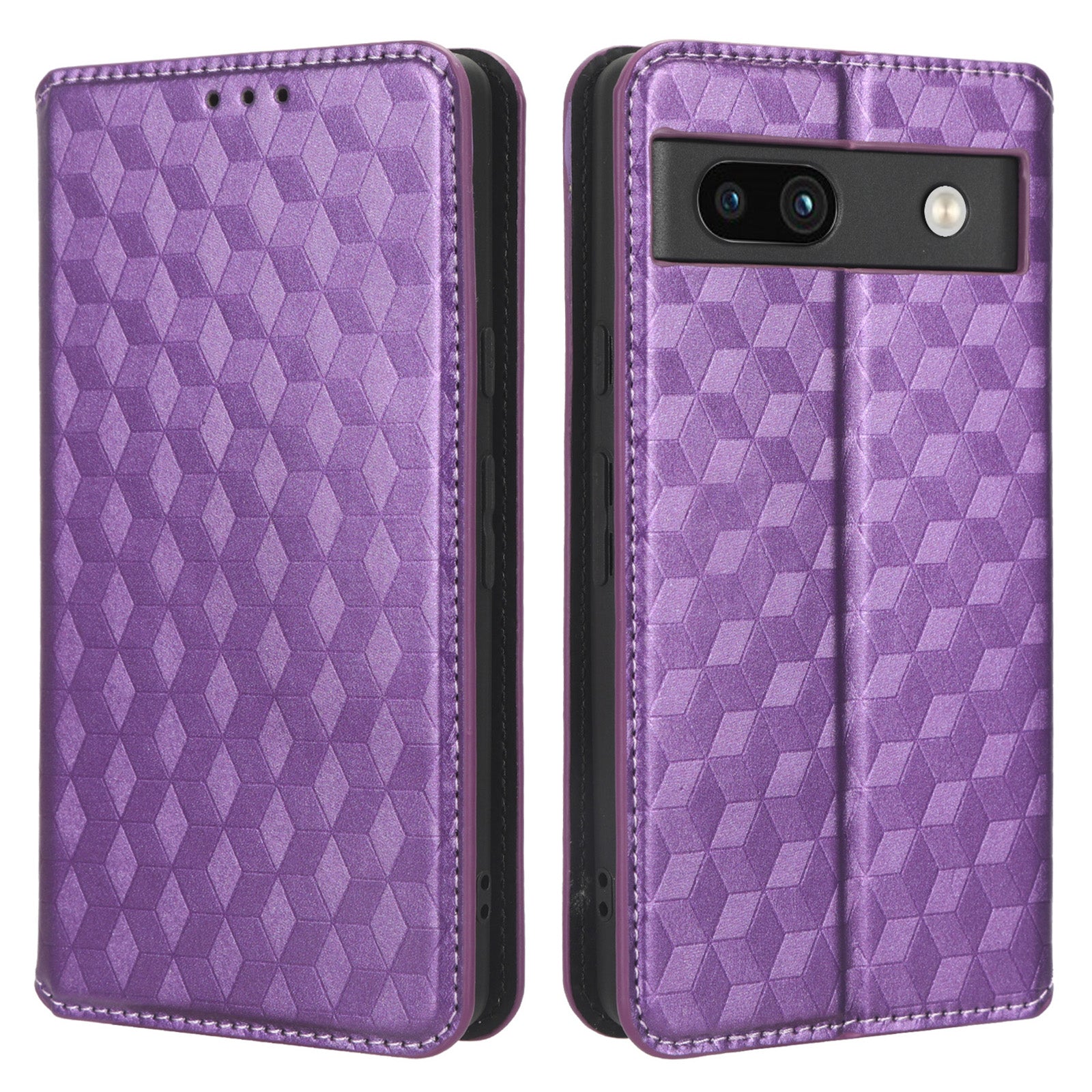Wallet Phone Case for Google Pixel 7a PU Leather Imprinted Rhombus Pattern Flip Folio Stand Phone Cover Wallet Phone Case for Google Pixel 7a PU Leather Imprinted Rhombus Pattern Flip Folio Stand Phone Cover
